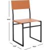 SAFAVIEH Home Collection Layne Light Grey/Black Dining Chair (Set of 2) – Fully Assembled(Cognac / Black)