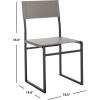 SAFAVIEH Home Collection Layne Light Grey/Black Dining Chair (Set of 2) – Fully Assembled(Grey/Black)