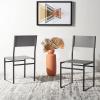 SAFAVIEH Home Collection Layne Light Grey/Black Dining Chair (Set of 2) – Fully Assembled(Grey/Black)
