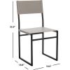 SAFAVIEH Home Collection Layne Light Grey/Black Dining Chair (Set of 2) – Fully Assembled(Light Grey/Black)