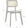 SAFAVIEH Home Collection Luz Coastal White/Natural Cane Rattan Dining Chair Set of 2(Grey/Natural)
