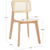 SAFAVIEH Home Collection Luz Coastal White/Natural Cane Rattan Dining Chair Set of 2(Natural)