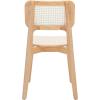 SAFAVIEH Home Collection Luz Coastal White/Natural Cane Rattan Dining Chair Set of 2(Natural)