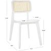 SAFAVIEH Home Collection Luz Coastal White/Natural Cane Rattan Dining Chair Set of 2(White/Natural)