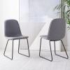 SAFAVIEH Home Collection Makalu Grey/Black Living Room Accent Dining Chair