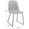 SAFAVIEH Home Collection Makalu Grey/Black Living Room Accent Dining Chair