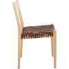 SAFAVIEH Home Collection Pranit Leather Wood 18-inch (Set of 2) Dining Chair, Cognac/Natural(Cognac / Natural)