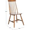 SAFAVIEH Home Collection Priam Farmhouse Walnut Brown Spindle Back Living Room Accent Dining Chair