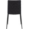 SAFAVIEH Home Collection Rayne Cognac Woven Leather/Silver Dining Chair (Set of 2) – Fully Assembled(Black)