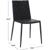 SAFAVIEH Home Collection Rayne Cognac Woven Leather/Silver Dining Chair (Set of 2) – Fully Assembled(Black)