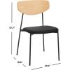 SAFAVIEH Home Collection Ryker Oak/Black Dining Chair (Set of 2) – Fully Assembled(Oak/Black)