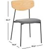 SAFAVIEH Home Collection Ryker Oak/Black Dining Chair (Set of 2) – Fully Assembled(Oak/Grey)