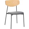 SAFAVIEH Home Collection Ryker Oak/Black Dining Chair (Set of 2) – Fully Assembled(Oak/Grey)