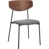 SAFAVIEH Home Collection Ryker Oak/Black Dining Chair (Set of 2) – Fully Assembled(Walnut / Grey)