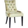 SAFAVIEH Mercer Collection Heather Beige Linen Nailhead Dining Chair(Antique Sage)