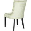 SAFAVIEH Mercer Collection Heather Beige Linen Nailhead Dining Chair(Antique Sage)