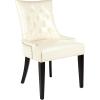SAFAVIEH Mercer Collection Heather Beige Linen Nailhead Dining Chair(Cream)
