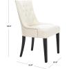 SAFAVIEH Mercer Collection Heather Beige Linen Nailhead Dining Chair(Cream)