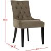 SAFAVIEH Mercer Collection Heather Beige Linen Nailhead Dining Chair(Grey)