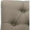 SAFAVIEH Mercer Collection Heather Beige Linen Nailhead Dining Chair(Sea Mist)