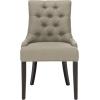 SAFAVIEH Mercer Collection Heather Beige Linen Nailhead Dining Chair(Sea Mist)