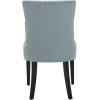 SAFAVIEH Mercer Collection Heather Beige Linen Nailhead Dining Chair(Sky Blue)