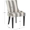 SAFAVIEH Mercer Collection Lester Dining Chairs(Grey/Bone)