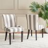 SAFAVIEH Mercer Collection Lester Dining Chairs(Grey/Bone)
