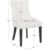 SAFAVIEH Mercer Collection Lester Dining Chairs(White Leather)