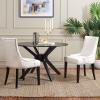 SAFAVIEH Mercer Collection Lester Dining Chairs(White Leather)