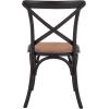 Safavieh American Homes Collection Franklin Farmhouse X-Back Antique White Side Chair(Black)