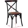Safavieh American Homes Collection Franklin Farmhouse X-Back Antique White Side Chair(Black)