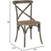 Safavieh American Homes Collection Franklin Farmhouse X-Back Antique White Side Chair(Weathered Grey)
