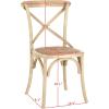 Safavieh American Homes Collection Franklin Farmhouse X-Back Antique White Side Chair(beige)