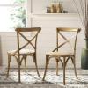 Safavieh American Homes Collection Franklin Farmhouse X-Back Antique White Side Chair(beige)