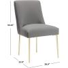 Safavieh Couture Home Nolita Glam Mustard Velvet Dining Chair(Charcoal Grey)