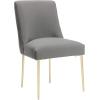 Safavieh Couture Home Nolita Glam Mustard Velvet Dining Chair(Charcoal Grey)