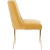 Safavieh Couture Home Nolita Glam Mustard Velvet Dining Chair(Mustard / Brass)