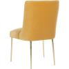 Safavieh Couture Home Nolita Glam Mustard Velvet Dining Chair(Mustard / Brass)