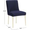 Safavieh Couture Home Nolita Glam Mustard Velvet Dining Chair(Navy)
