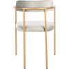 Safavieh Home Camille Grey Velvet and Gold Low Back Side Chair, Set of 2(Grey / Gold)