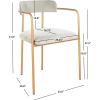 Safavieh Home Camille Grey Velvet and Gold Low Back Side Chair, Set of 2(Grey / Gold)