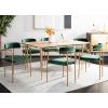 Safavieh Home Camille Grey Velvet and Gold Low Back Side Chair, Set of 2(Malachite Green / Gold)
