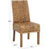 Safavieh Home Collection Aubrey Walnut Wicker Side Chair, Set of 2(Honey Brown/Golden Brown)