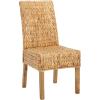 Safavieh Home Collection Aubrey Walnut Wicker Side Chair, Set of 2(Natural/Natural)