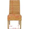 Safavieh Home Collection Aubrey Walnut Wicker Side Chair, Set of 2(beige)