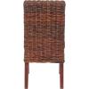Safavieh Home Collection Aubrey Walnut Wicker Side Chair, Set of 2(brown)