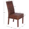 Safavieh Home Collection Aubrey Walnut Wicker Side Chair, Set of 2(brown)