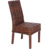 Safavieh Home Collection Aubrey Walnut Wicker Side Chair, Set of 2(brown)