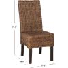 Safavieh Home Collection Avita Natural Wicker 18-inch Dining Chair(Brown)